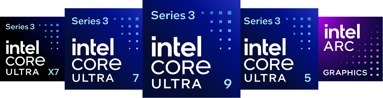 Intel Core Ultra processor badge family